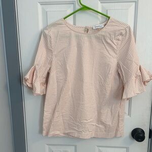 Calvin Klein Blush Striped Blouse